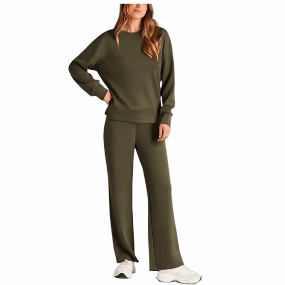 PrettyGarden Pants - PRETTYGARDEN Womens 2 Piece Sweatshirt Wide Leg Pant Outfit